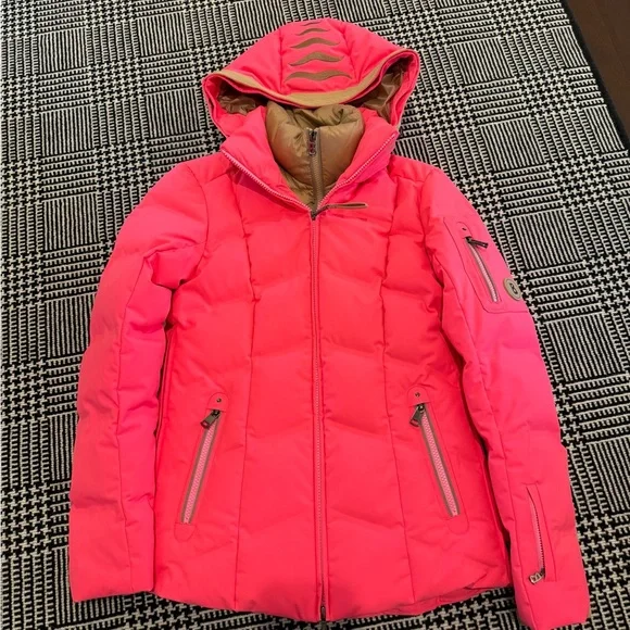 Bogner Vibrant Pink and Tan Ski Jacket - Picture 6 of 6